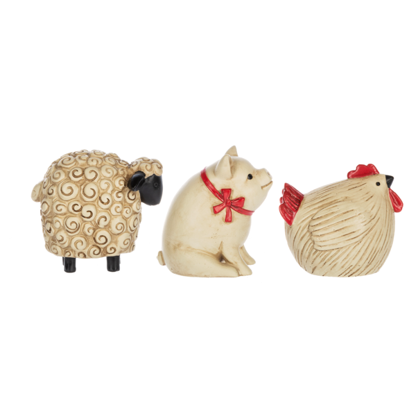 Farm Animal Figurines - Set of 3