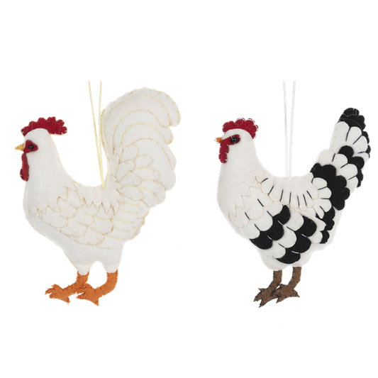 Rooster Figurines - Set of 2