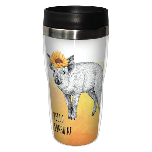 TF Travel Tumbler - Boho Pig Hello Sunshine