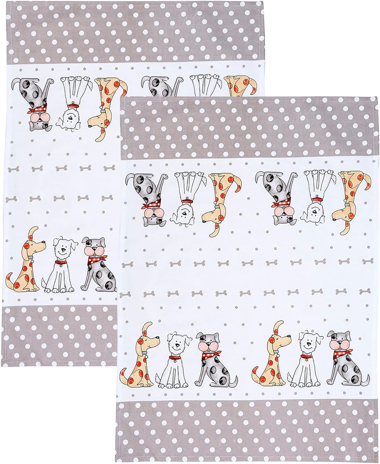 Spotted Dog Tea Towel - Dogs Set of 2
