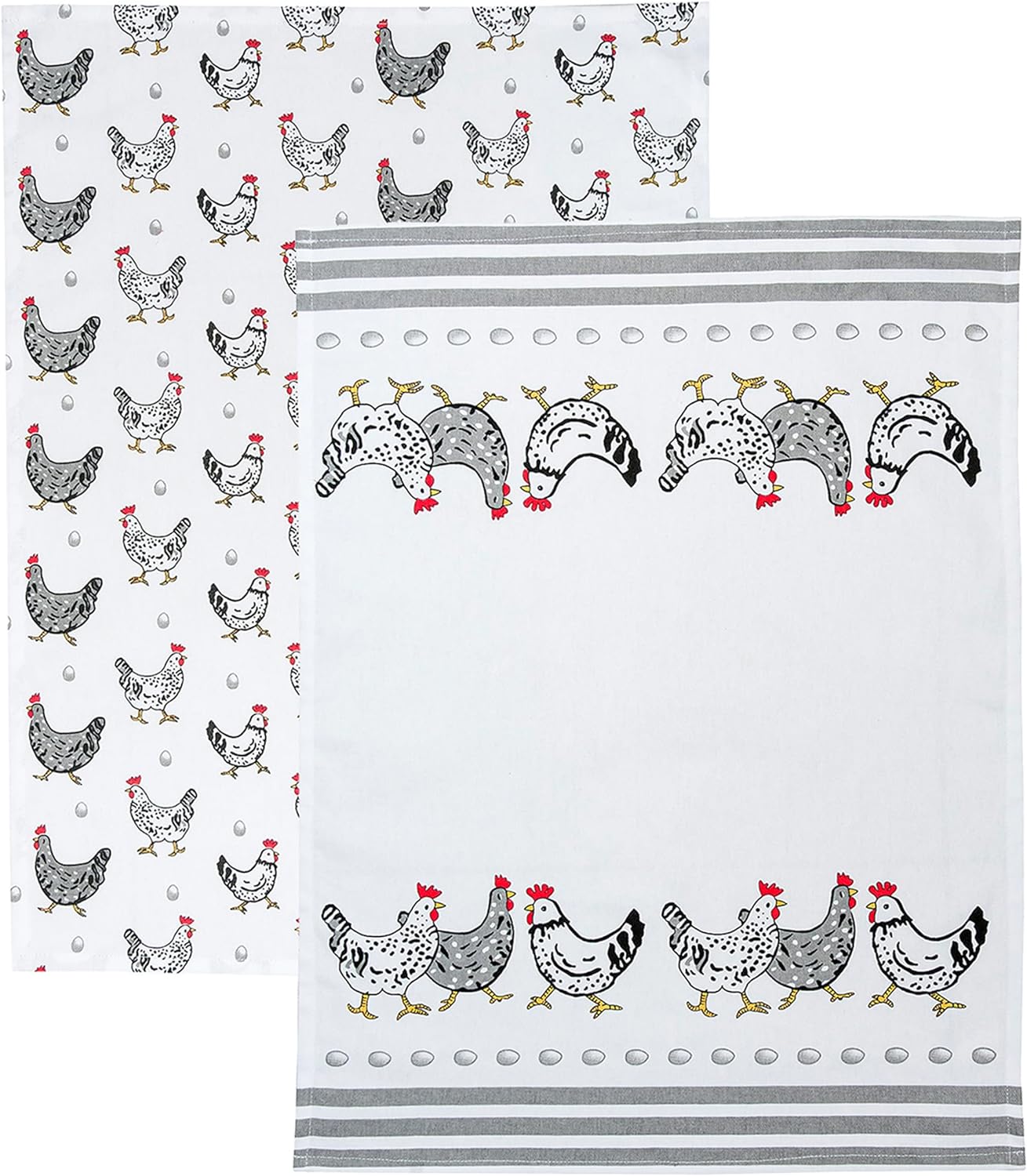 Spotted Dog Tea Towel - Chicken Set of 2