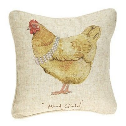 Head Girl Linen Cushion
