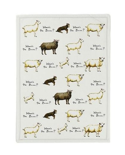 Cotton Tea Towel - Where's The Baaa