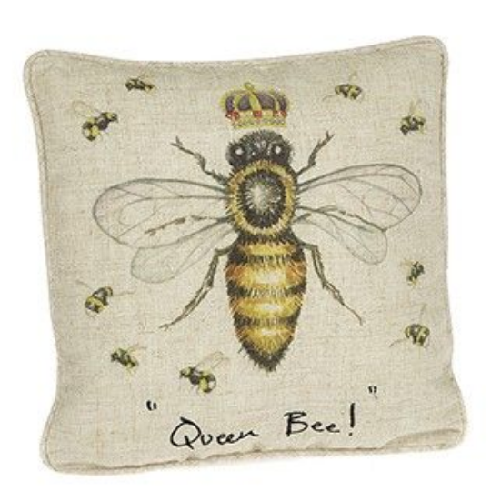 Linen Cushion - "Queen Bee!"