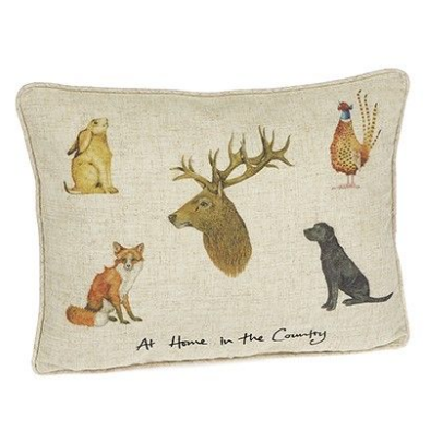 Linen Cushion - At Home In The Country