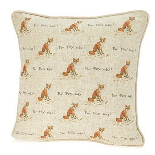 For Fox Sake Linen Cushion