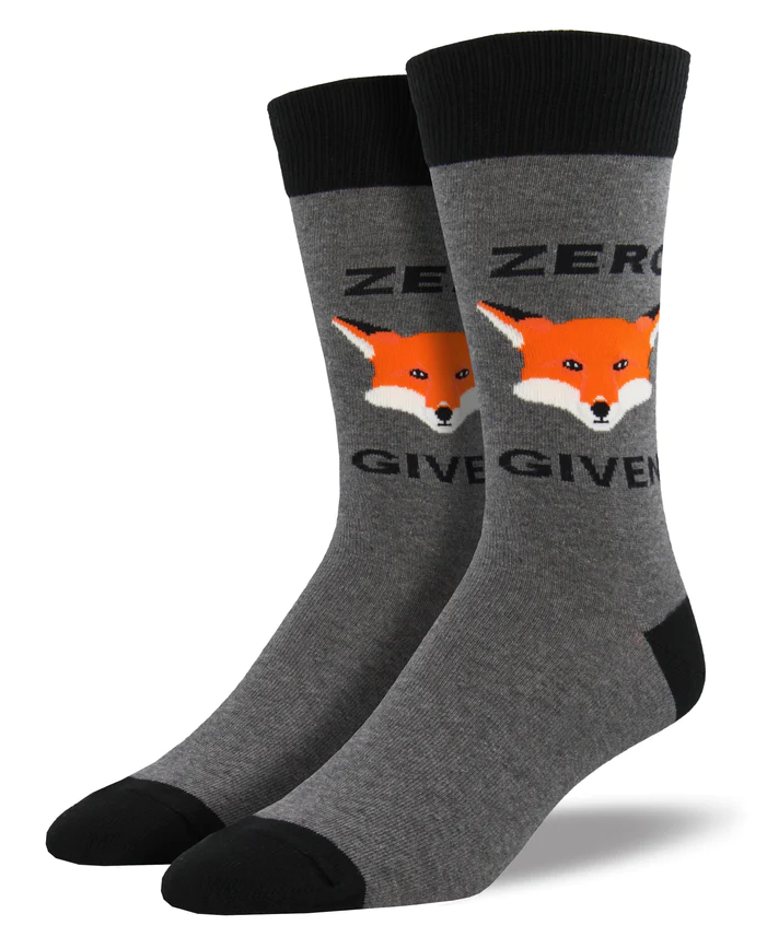 Ladies Crew Socks - "Zero Fox Given"