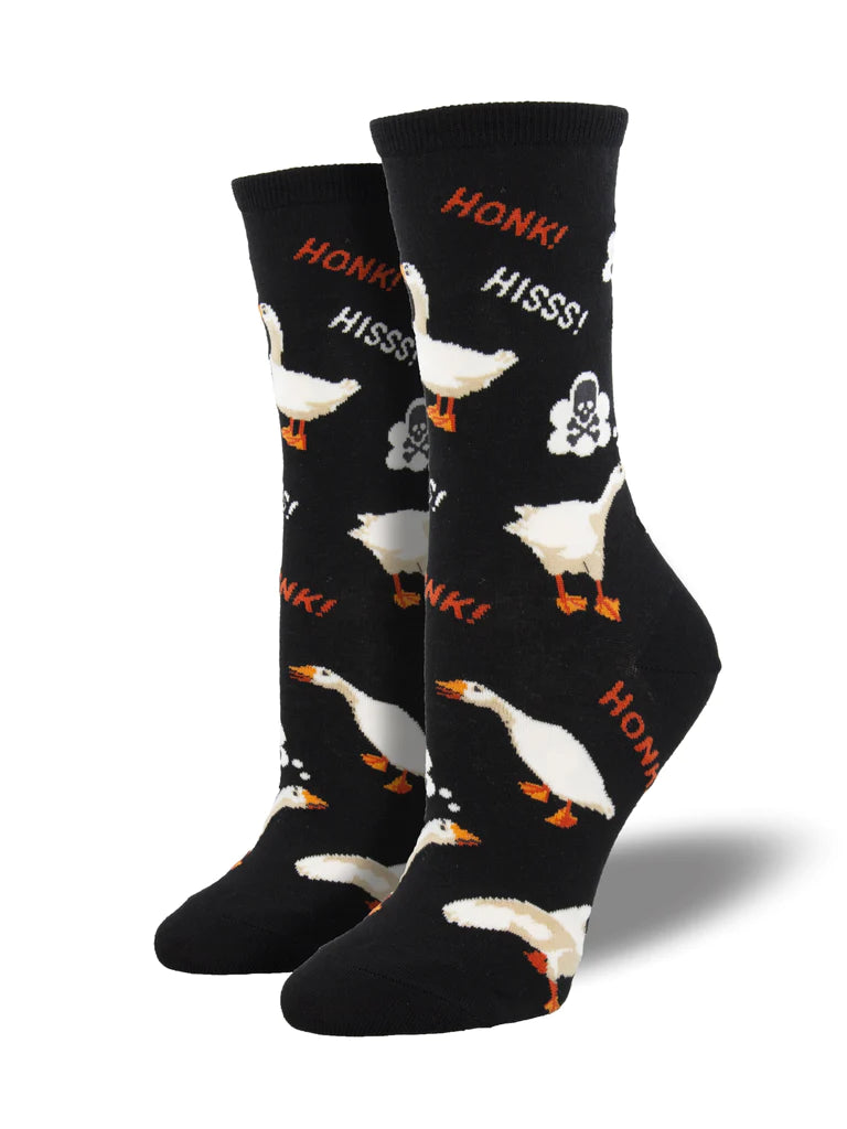 Ladies Crew Socks - "Honk Honk"