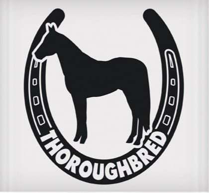 Thoroughbred Horseshoe Sticker