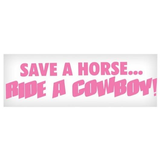 Save a Horse, Ride a Cowboy Sticker