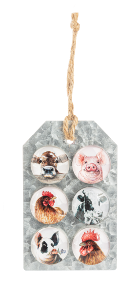 Farm Animal Magnets - Set of 6