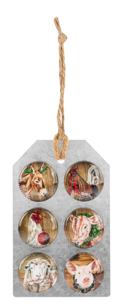 Christmas Animal Magnets - Set of 6
