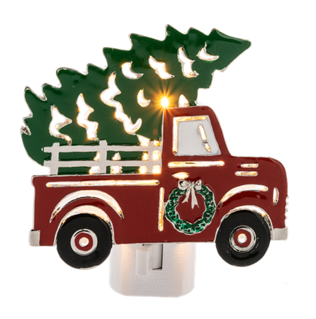 Red Truck w/Christmas Tree Night Light