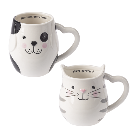 Puppy Love Stoneware Mugs - Set of 2