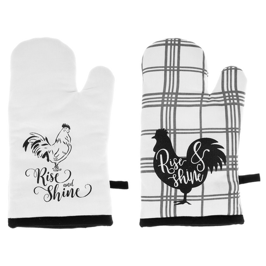 Rooster Oven Mitts - Pair