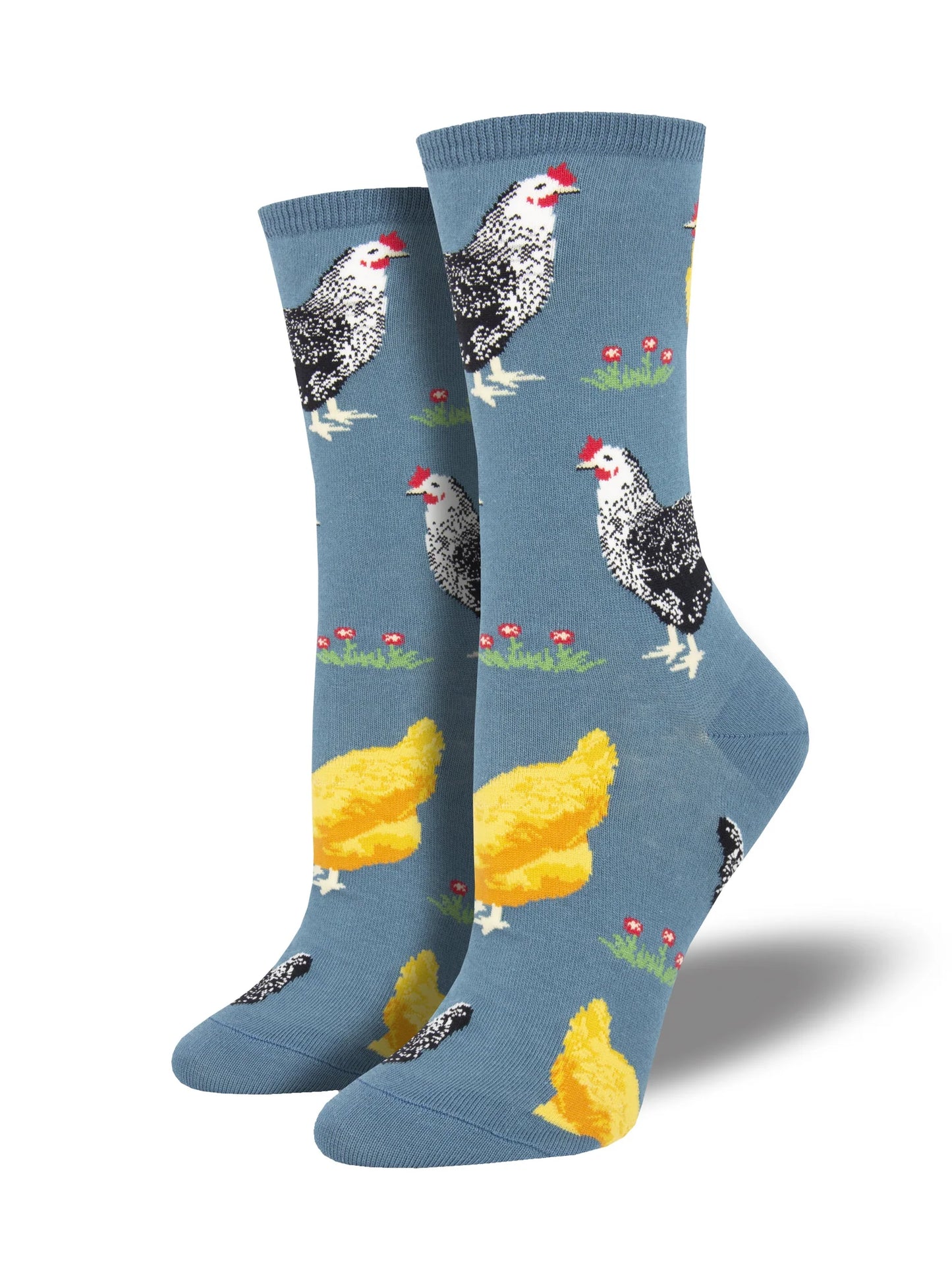 Ladies Crew Socks - "Bock Bock"