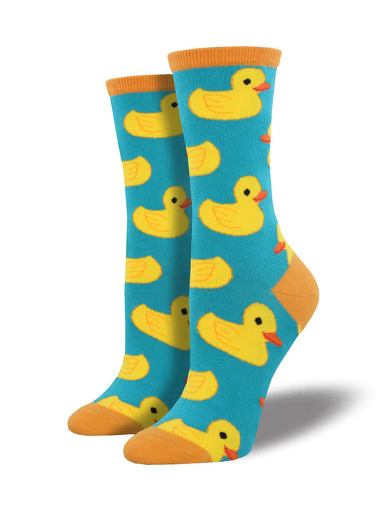 Ladies Crew Socks - "Rubber Ducky"