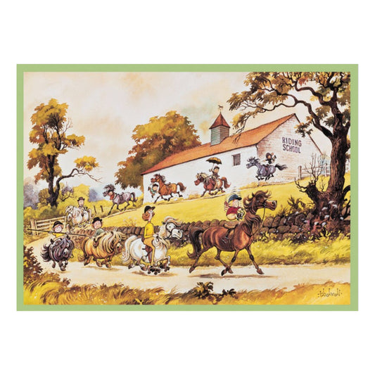 Riding School | Thelwell Greeting Card
