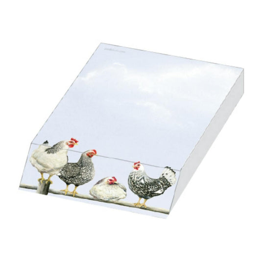 Black & White Chickens | Slant Notepad