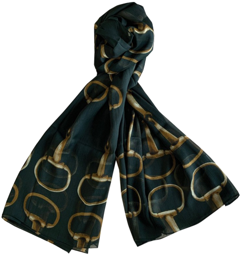 GS Snaffle Bit Scarf - Hunter Green