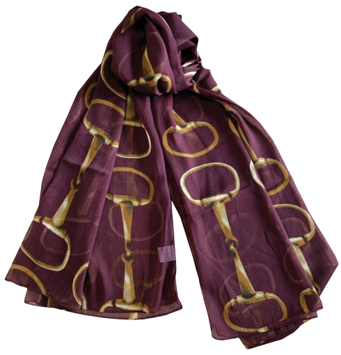 GS Snaffle Bit Scarf - Cherry