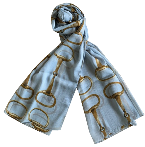 GS Snaffle Bit Scarf - Baby Blue