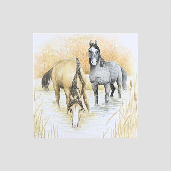 GS Horses in Stream Card