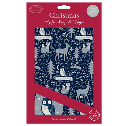 Winter Wonderland Christmas Gift Wrap and Tags