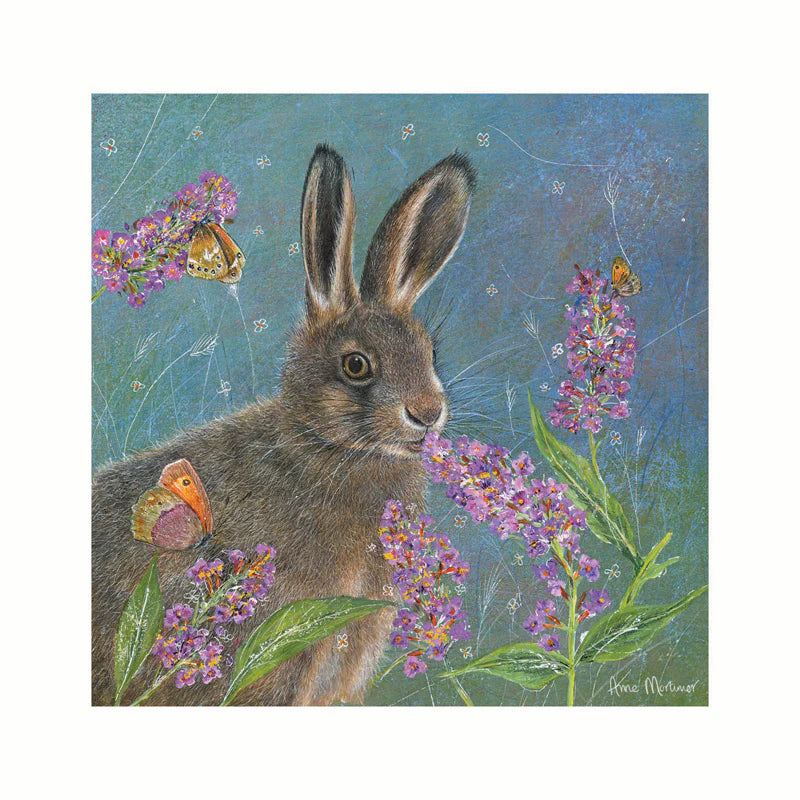 Enchanted Wildlife Card - Wild Rabbit & Butterflies