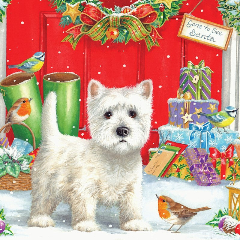 Westie & Robin Christmas Cards - Pkg 10