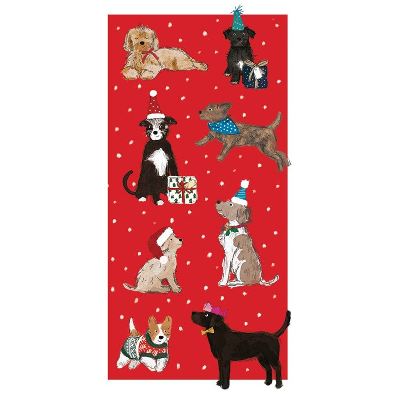 Christmas Money Card - Christmas Party Dogs