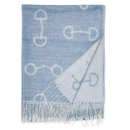 Snaffle Bit Pashmina - Blue