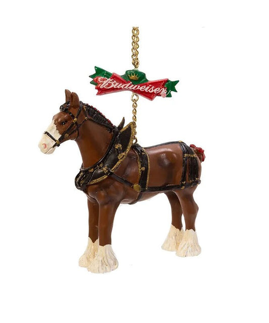 Budweiser Horse Ornament 4"