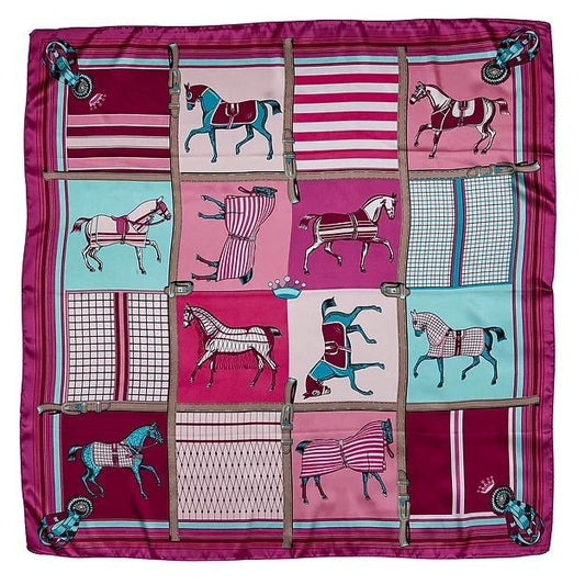 Silky Scarf Horse in Blankets 36" x 36" Pink