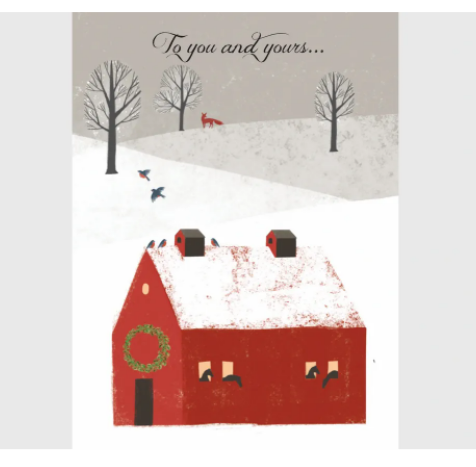 HHP Boxed XMAS Cards - Fox in Barn Scene/Horses