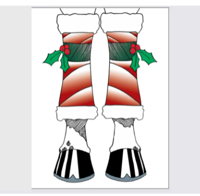 HHP Boxed XMAS Cards - Red Wrapped Legs Stockings