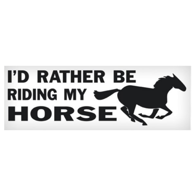 I'd Rather Be Riding My Horse  Stickr