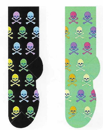 Foozys Crew Socks - Skulls & Crossbones