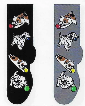 Foozys Crew Socks - Playful Puppies