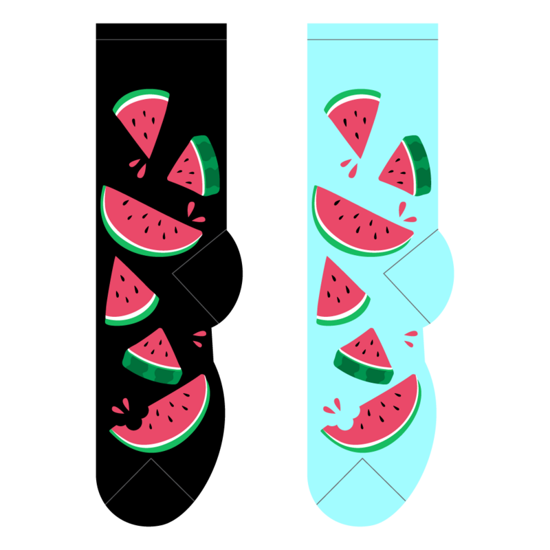 Foozys Crew Socks - Watermelon