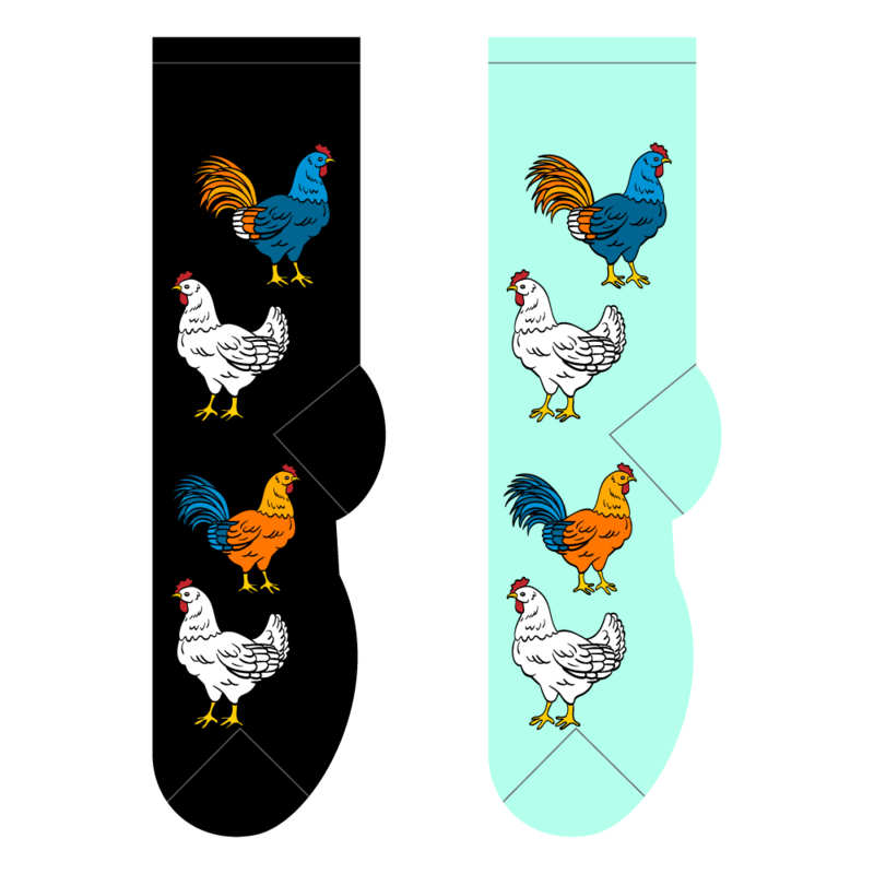 Foozys Crew Socks - Cluck Cluck