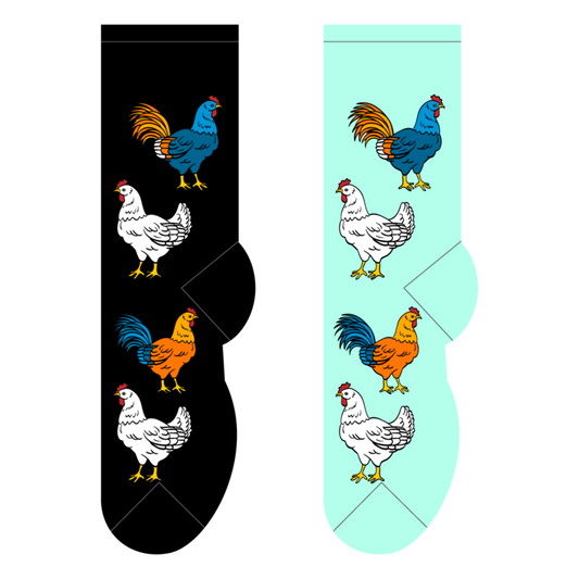 Foozys Crew Socks - Cluck Cluck