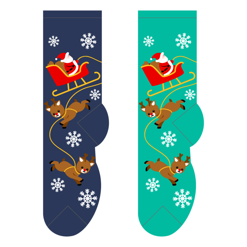 Foozys Crew Socks - Santa & Reindeer