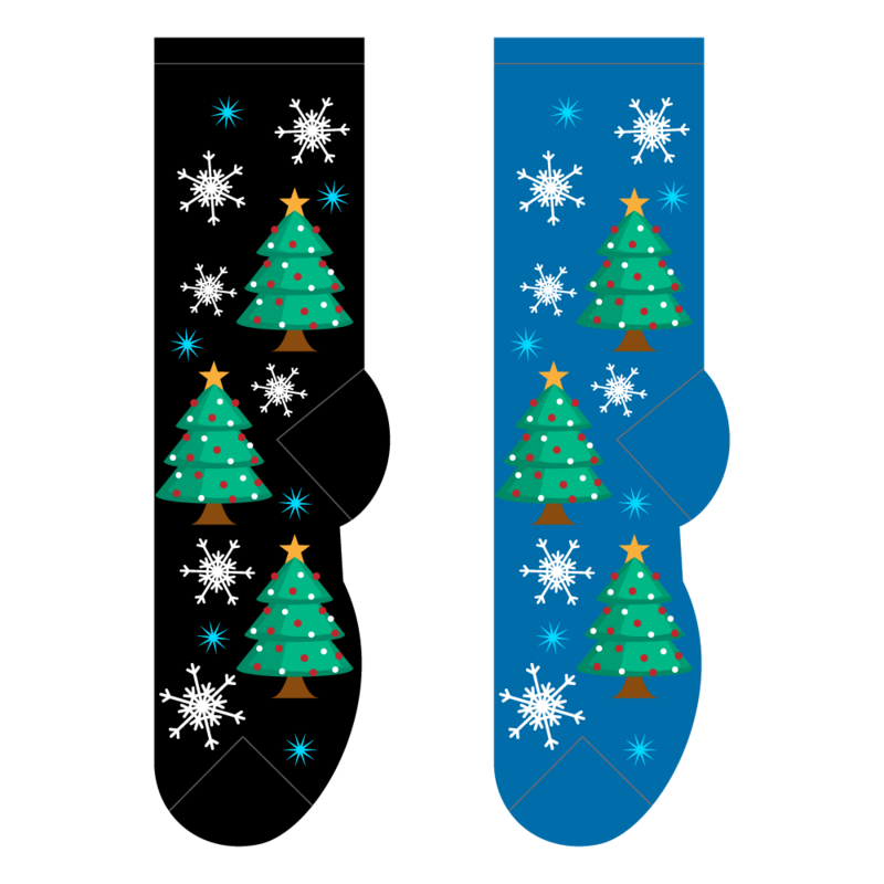 Foozys Crew Socks - Christmas Trees