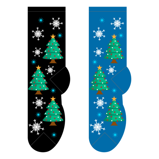 Foozys Crew Socks - Christmas Trees