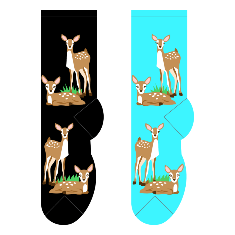 Foozys Crew Socks - Baby Deer