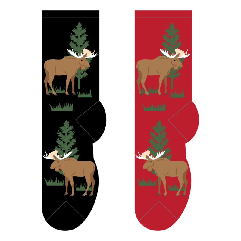 Foozys Crew Socks - Maine Moose