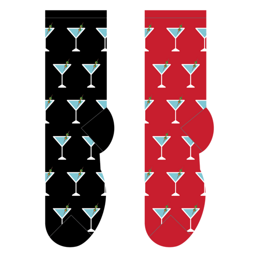 Foozys Crew Socks - Martinis