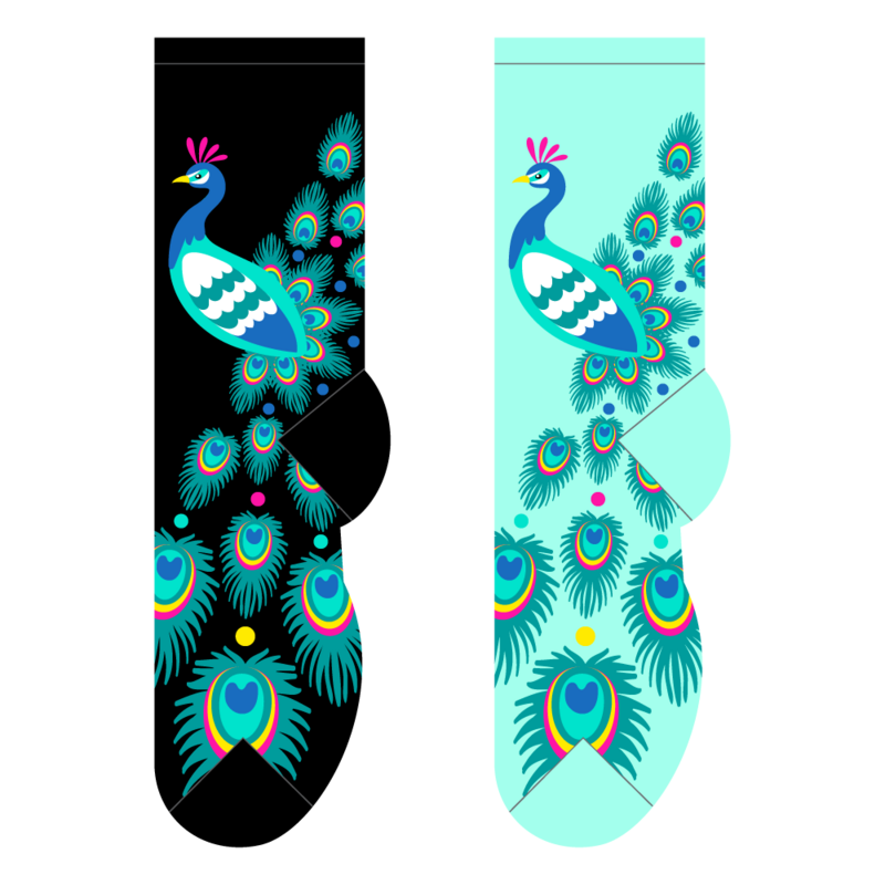 Foozys Crew Socks - Peacock