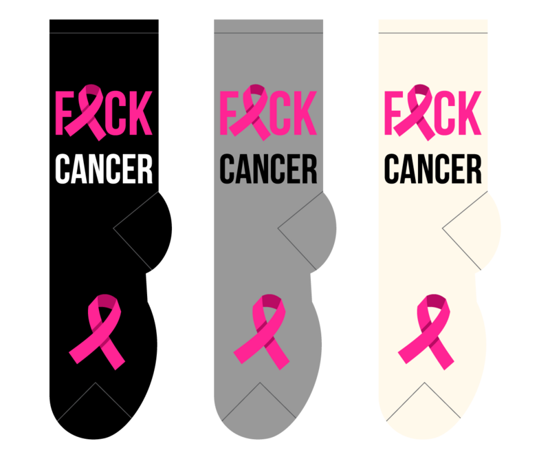 Foozys Crew Socks - F%$! Cancer